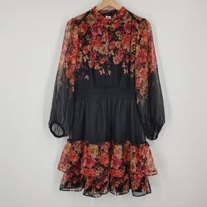 Autres Filles Floral Chiffon Dress